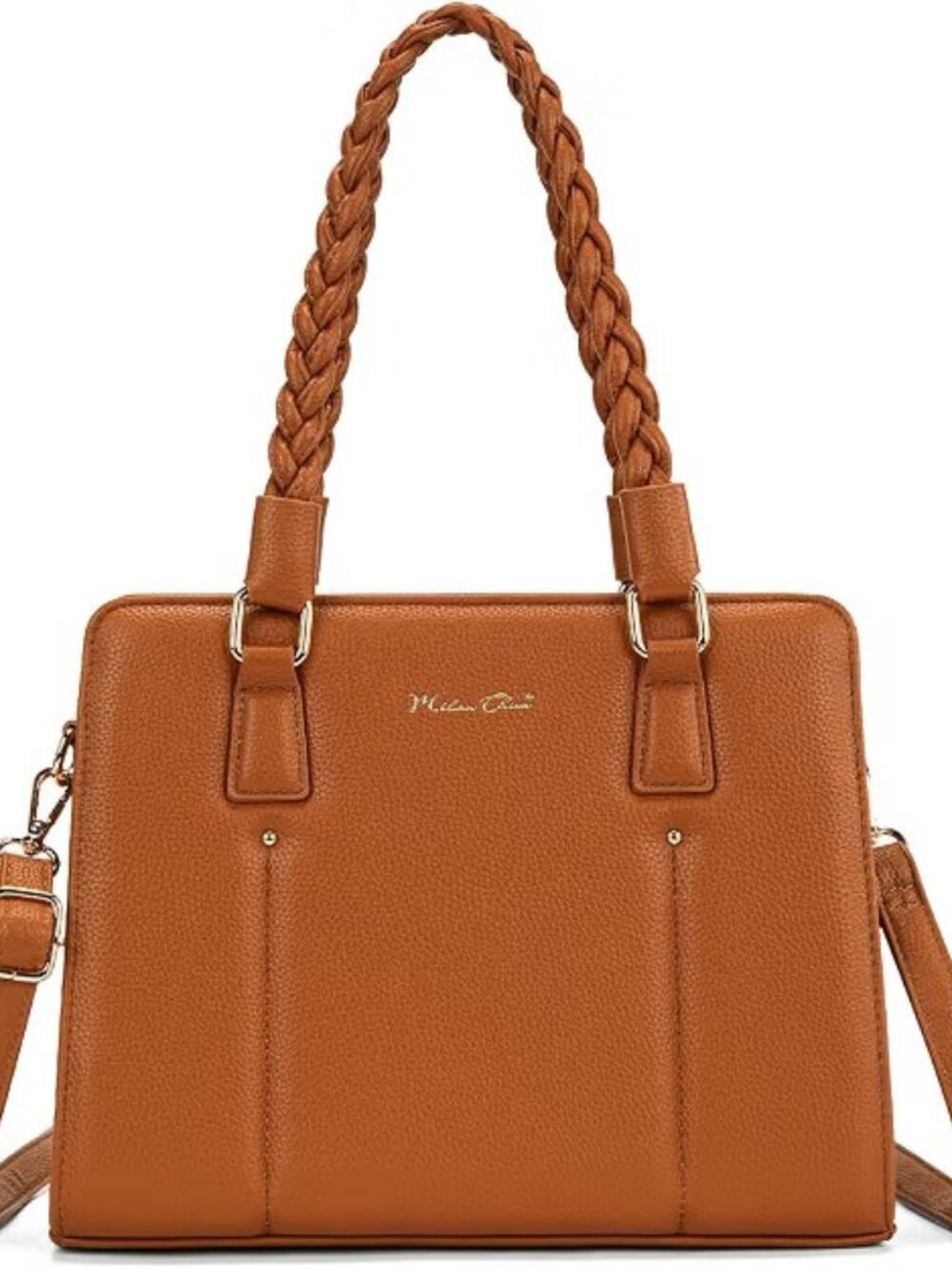 Tote Bag Soft Vegan Leather Shoulder/crossbody Handbag with Braided Handles  NWT